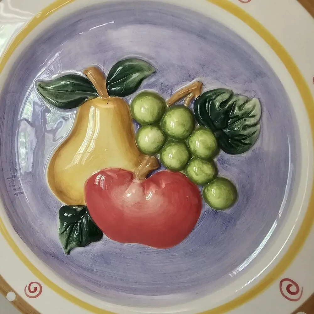 Set of 2 Vintage CBK Ltd 2002 Hand Painted Ceramic Plates 10